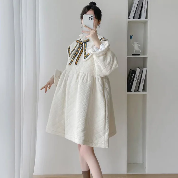 Pregnant Women's Dress 2022 New Fashion Design Sense Leisure Comfort Fashion Warm Autumn Winter Slim Coat Women