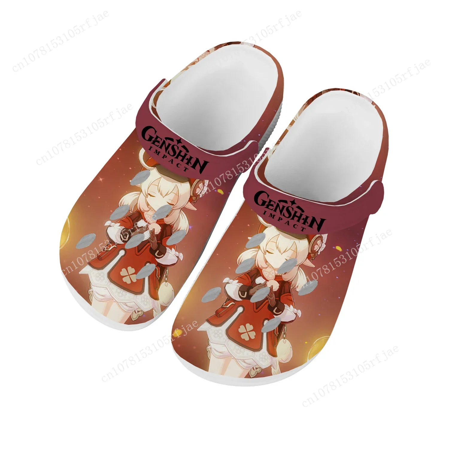 

Anime Cartoon Game Genshin Impact Home Clogs Men Women Teenager Custom Built Water Shoes Garden Beach Hole Slippers Sandals