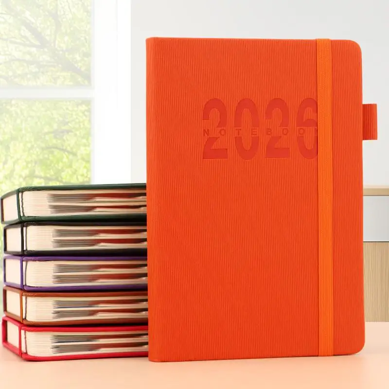2026 Dated Multi-Func Daily & Monthly Planner - Hardcover Leather 400 Thick Pages Color-Coded Tabs For Scheduling/Goals/Tasks