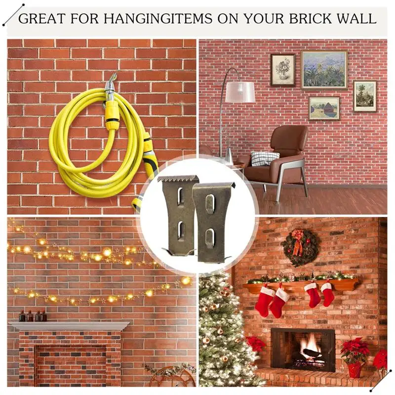 12 pezzi clip per ganci per mattoni clip per mattoni per appendere clip per mattoni all'aperto o grucce per mattoni per ghirlande sospese all'aperto