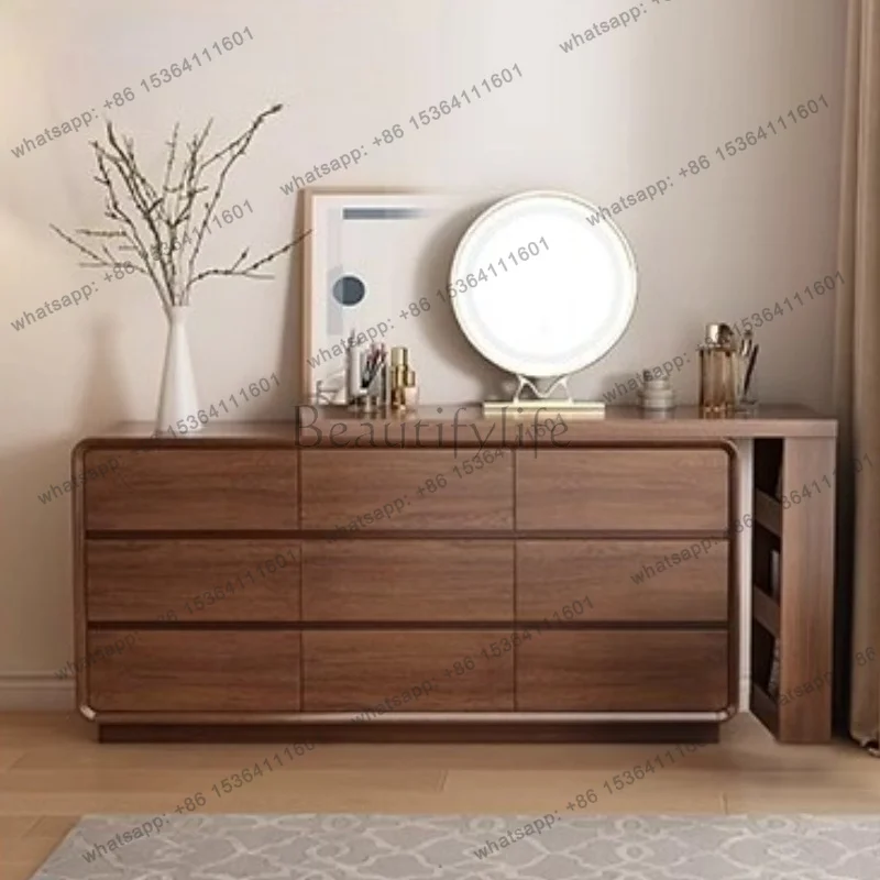 LD Wood Women Dressing Table Bedroom Girl Beauty Cosmetics Luxury Modern Vanity Table Living Room Penteadeira