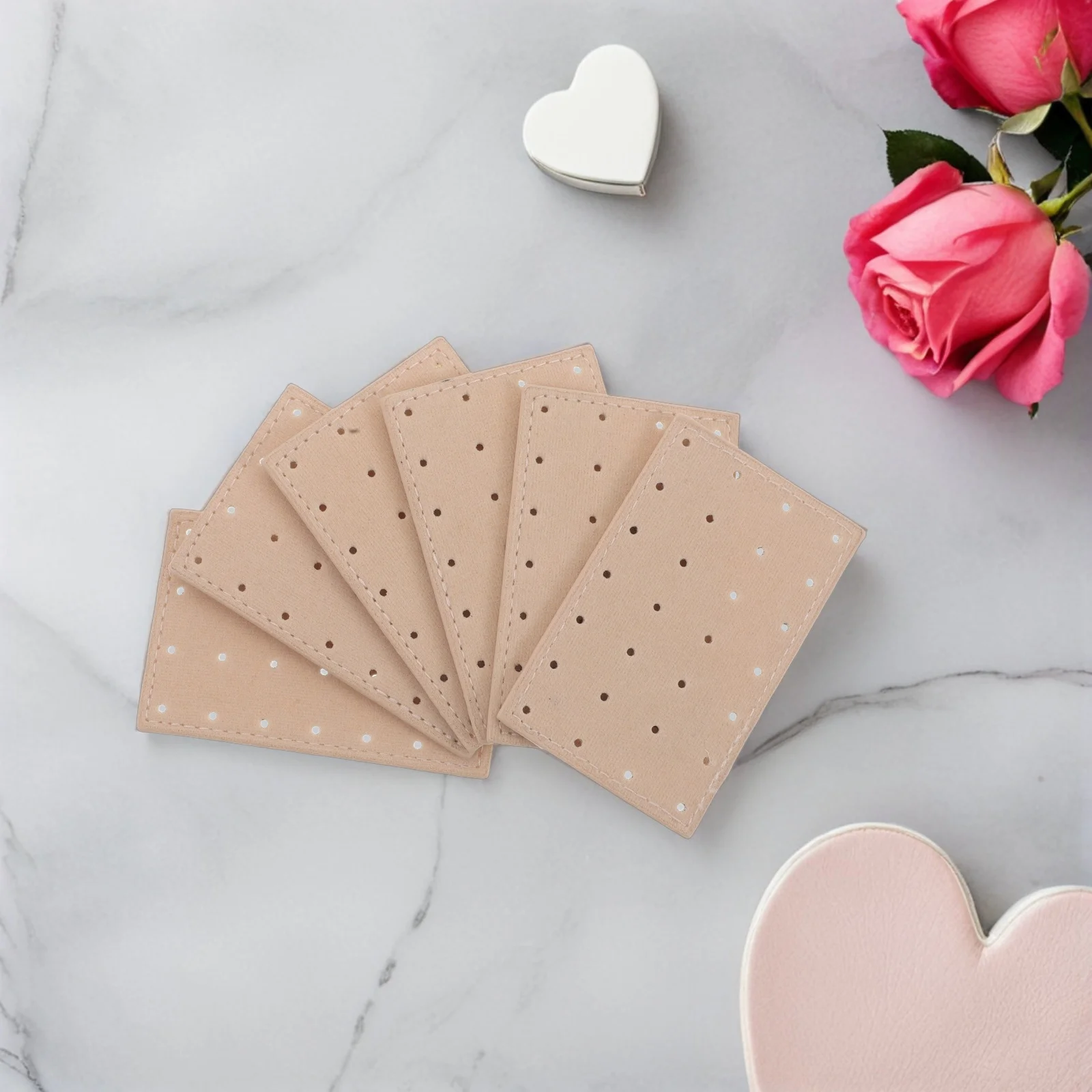 6 قطعة لوحة تخزين القرط المحمولة متعددة الفتحات منظم النسيج للسفر والمنزل قرط الاذن المرصع عرض الأذن ترصيع رف شاشة #6