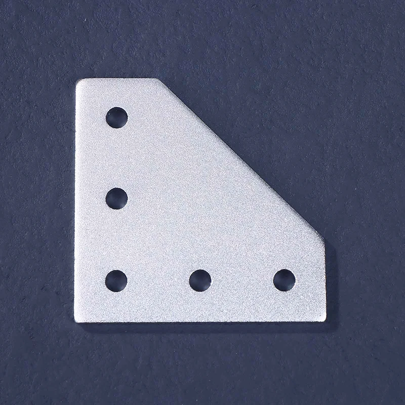 T/L نوع 5 حفرة لوحة مشتركة لوحة الزاوية ركيزة زاوية اتصال مشترك قطاع ل 2020 3030 الألومنيوم الشخصي الفضة/أسود