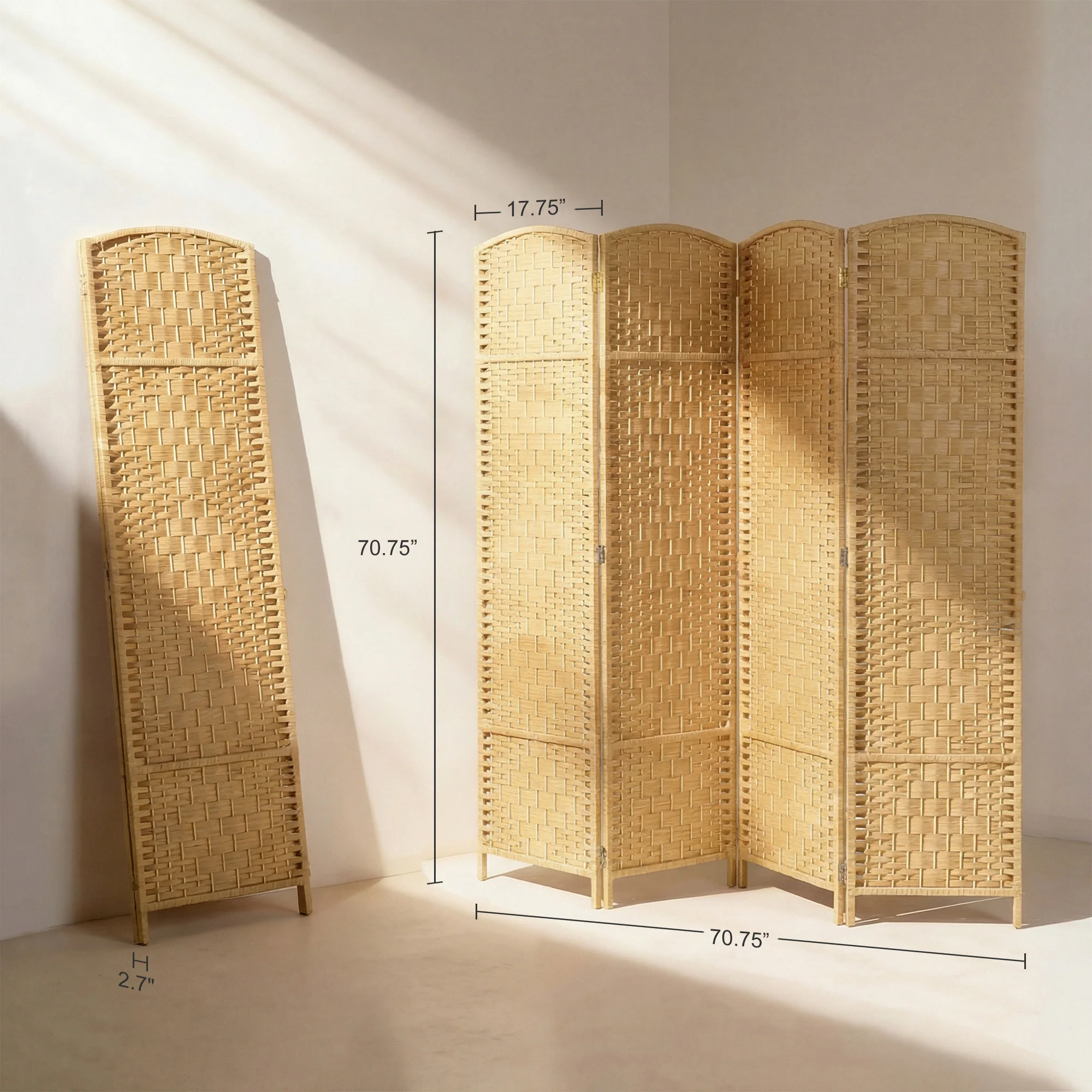 Room Divider, 6 Ft 4 Panel Fol - Shoji Screen Divider ulasan dan harga