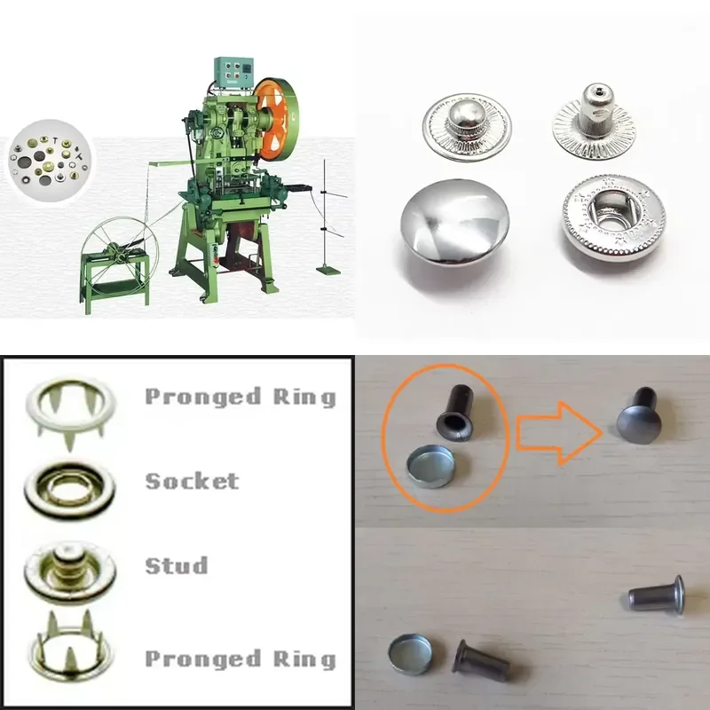 New Fully Automatic Metal Snap Button Eyelet Grommet Hollow Rivet Making Machine