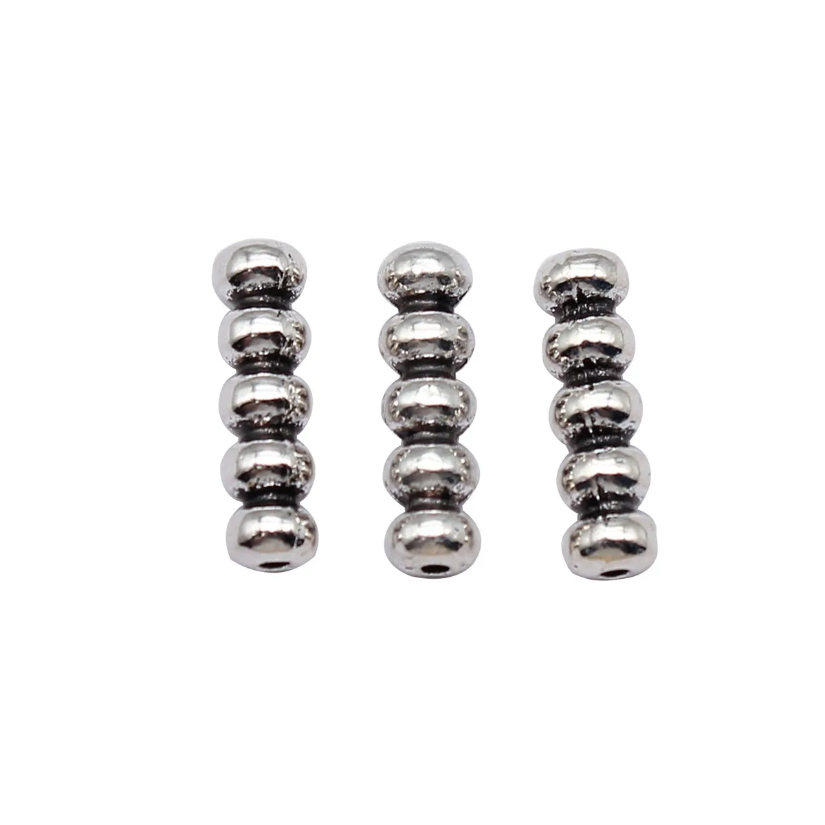 WYSIWYG 20pcs 16x4.5x4.5mm Antique Silver Color Small Hole Beads Spaced Beads For DIY Jewelry Making Handmade Jewelry Findings