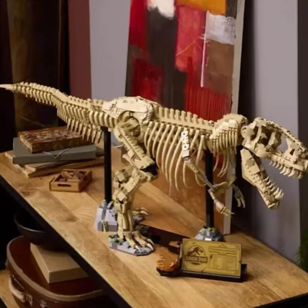 سلسلة إبداعية 3145pcs100CM عظم ديناصور طويل Tyrannosaurus الأحفوري نموذج اللبنات لغز التجمع لعبة هدية عيد ميلاد