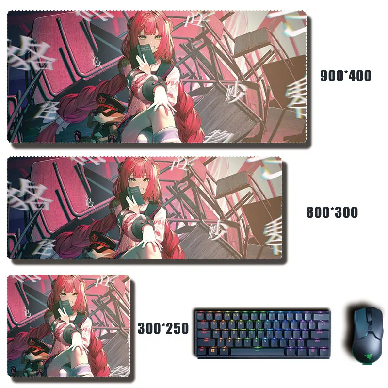 Ukinami Yuzuha Mouse Pad Anime Zenless Zone Zero Mousepad Computer Keyboard Large ZZZ Pc Gaming Accessories Office Desk Mat