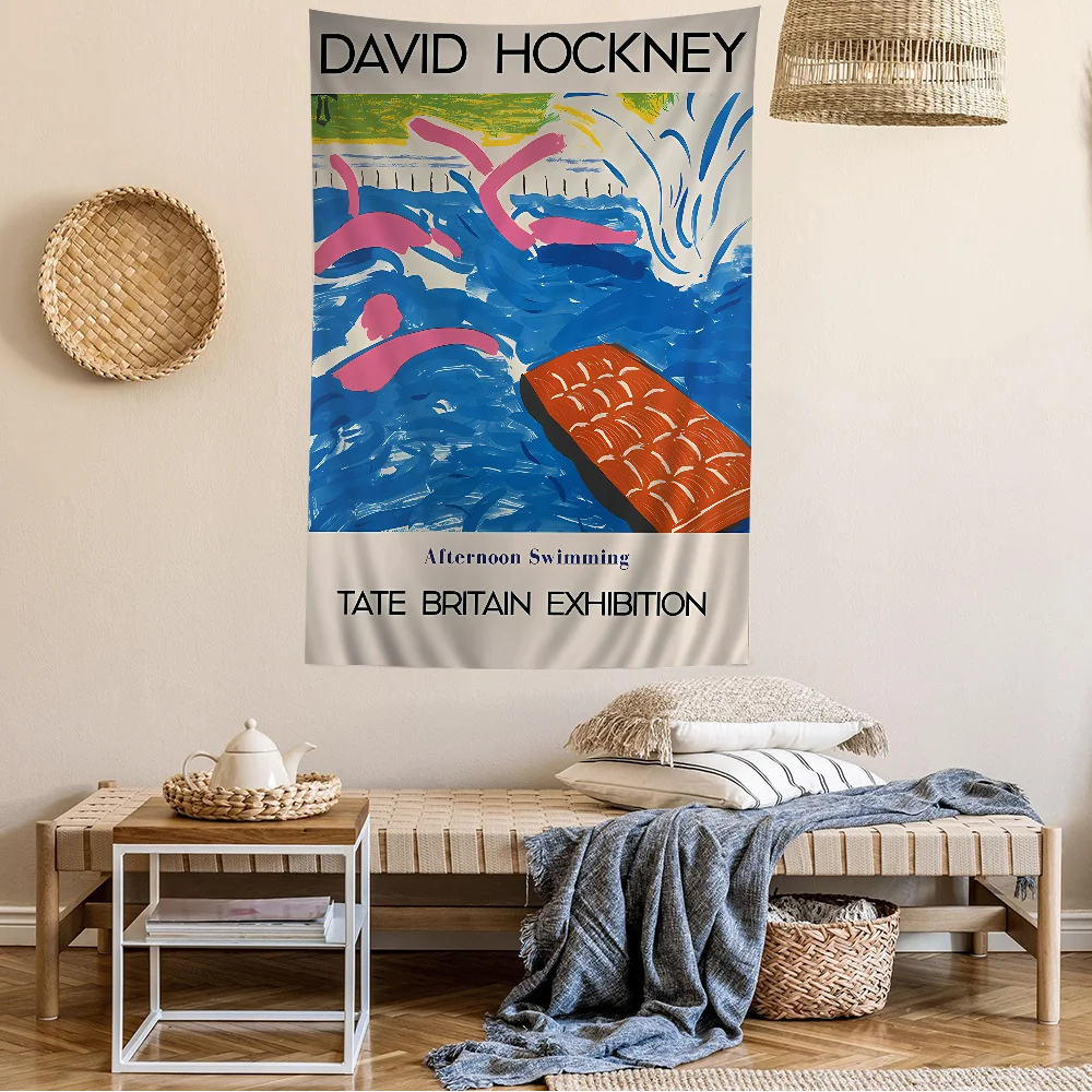 David Hockney Art Colorful Tapestry Wall Hanging Bohemian Wall Tapestries Mandala Wall Hanging Sheets