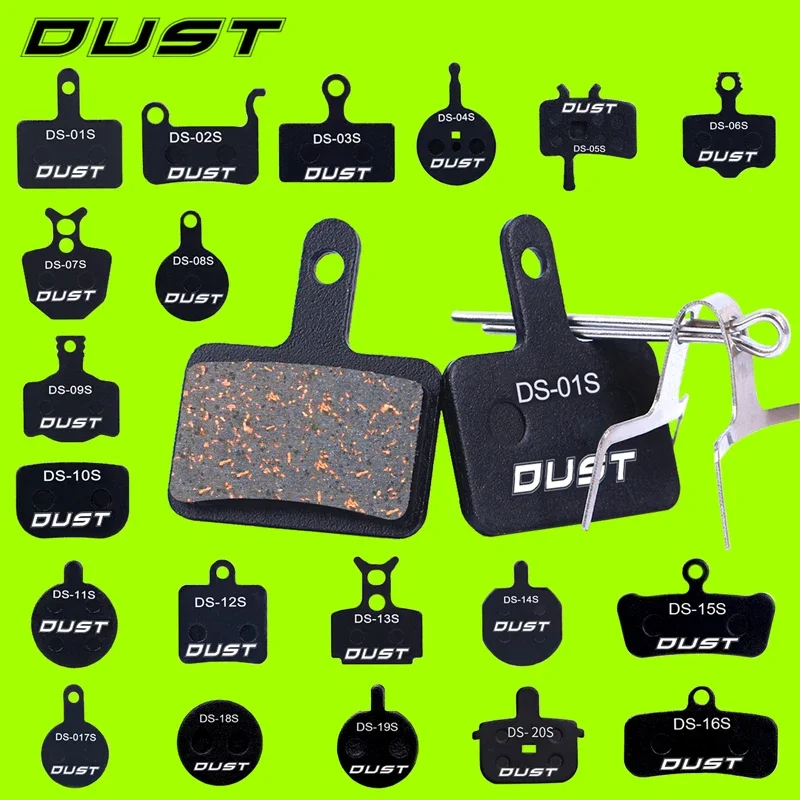 DUST 1 Zestaw Półmetalicznych Klocków Hamulcowych Hydraulicznych do Rowerów Górskich MTB, Pasuje do SHIMANO XT XTR M315 SRAM Avid BB5 BB7 E1 E3