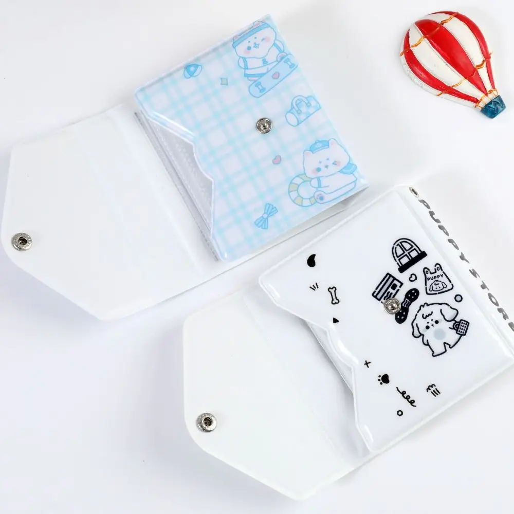 New 3 Inch Card Album PVC 32 Pockets Photo Card Holder Mini Cartoon Puppy Idol Card Collect Book