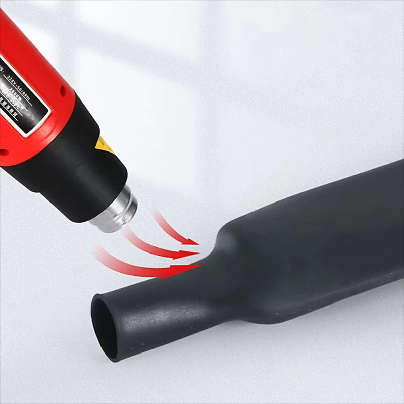 Sortiertes Schwarzes Schrumpfschlauch-Set, Hitzebeständiger Polyolefin-Schlauch zur Kabelisolierung, Elektroverbindungen, Schutz von Automobilkabeln, Reparaturen und Elektroinstallationen in Haus und IndustrieSchrumpfv – Detail 12