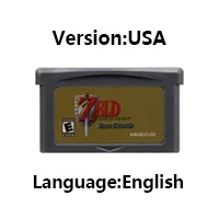 Video Game Console Card, GBA Game, Série Zeld, 32 Bit, Minish Cap, Quatro Espadas Despertar DX para GBA, NDS