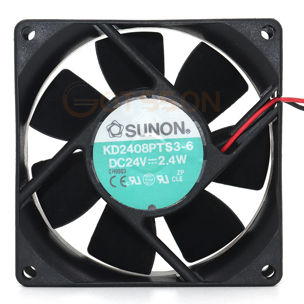 For Sunon KD2408PTS3-6 DC24V 1.7W axial cooling fan radiator fan 8025 80mm 80*80*25 mm