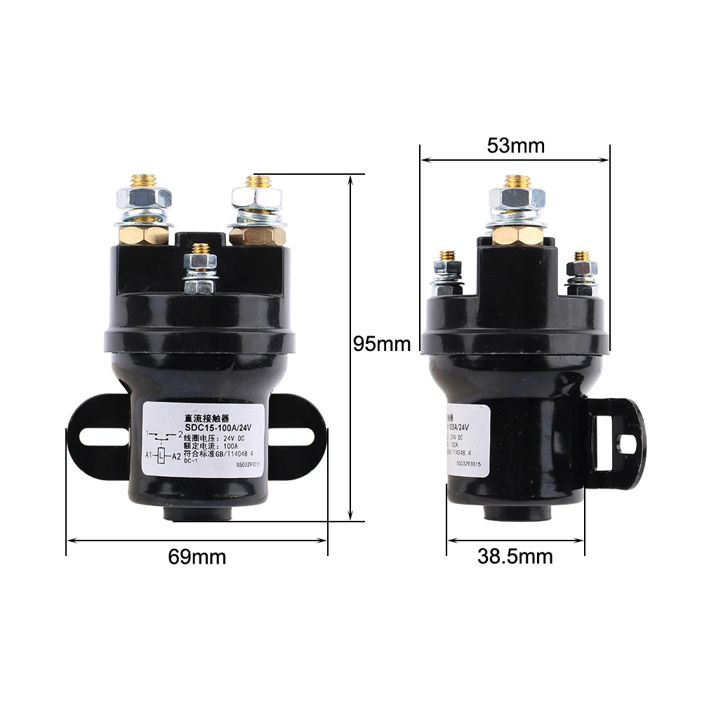 SDC15-100A DC6V 12V 24V 36V 48V 60V 72V 100A contactor used for electric vehicles, engineering machinery