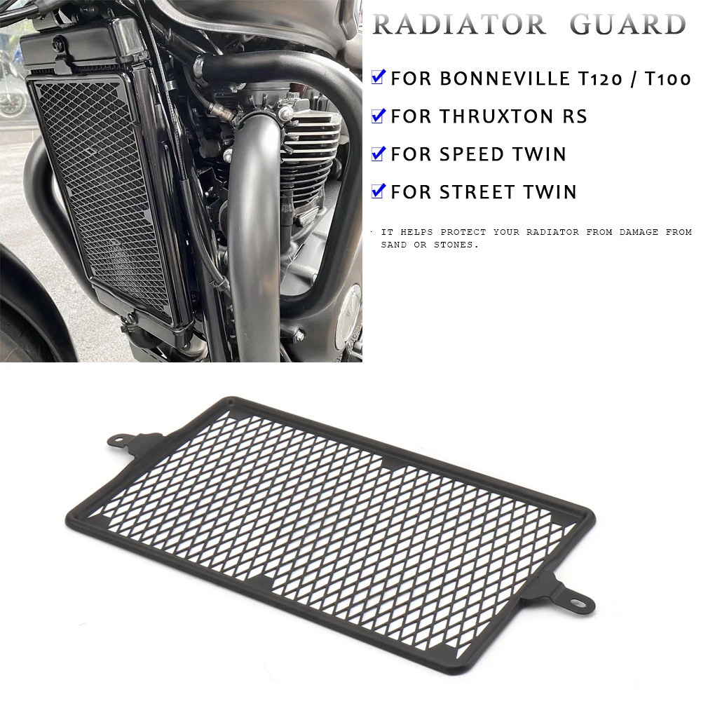 New Motorcycle For Street Twin Speed Twin Radiator Grille Guard Protector Cover For Bonneville T100 T120 Thruxton RS