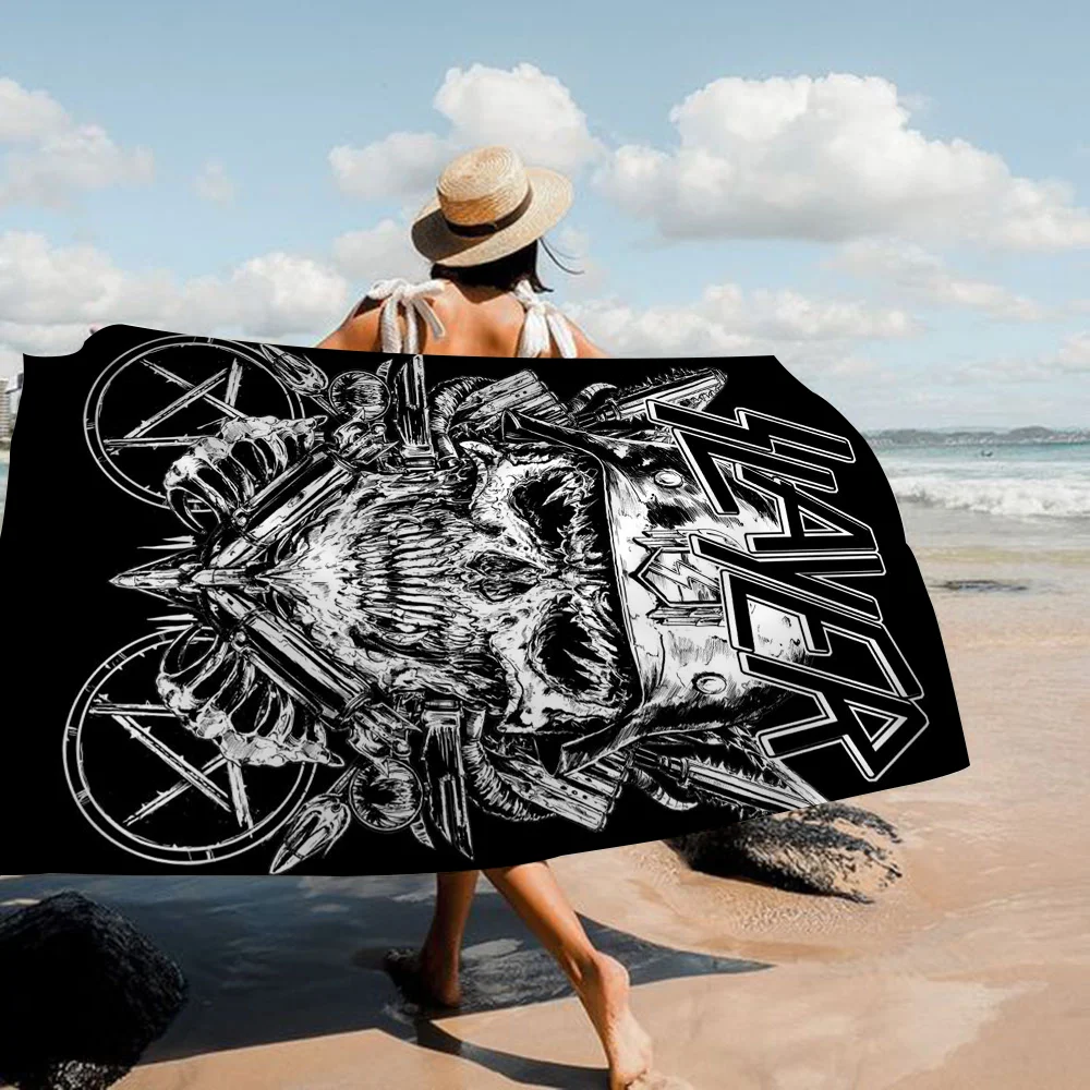 Slayer Heavy-Metal Band Music Towel Microfiber Beach Towel Absorbent Quick dry Soft Yoga Swimming Resort Mountain Climbing Towel