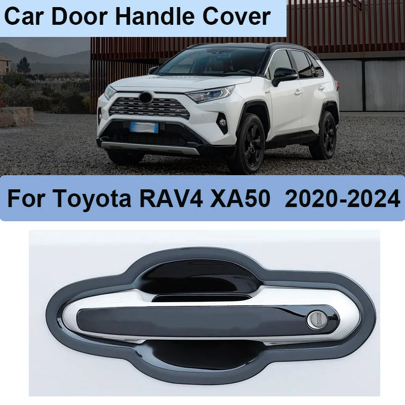 

Крышка дверной ручки для Toyota RAV4 XA50 2020 2021 2022 2023 2024, защитные наклейки на дверную чашу, декоративные детали, автоаксессуары