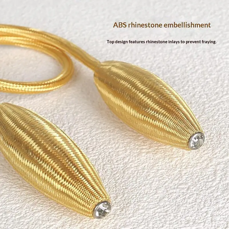 2pc Arbitrary Shape Strong Curtain Tiebacks Plush Alloy Hanging Belts Ropes Curtain Holdback Curtain Rods Accessories