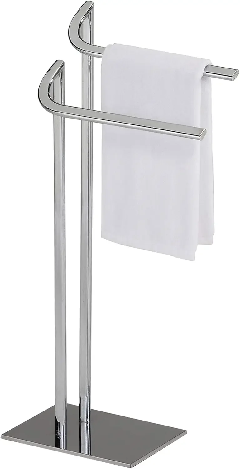 Metal Freestanding Bathroom Towel Rack Stand, Chrome