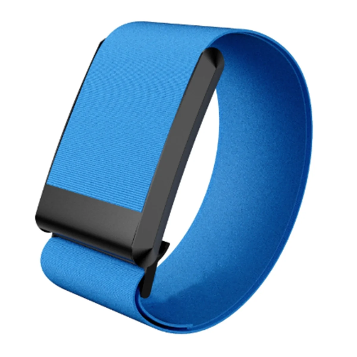 حزام معصم HydroKnit سريع الجفاف وممتص للعرق مع شكل U لمستشعر معدل ضربات القلب Whoop 4.0 باللون الأزرق