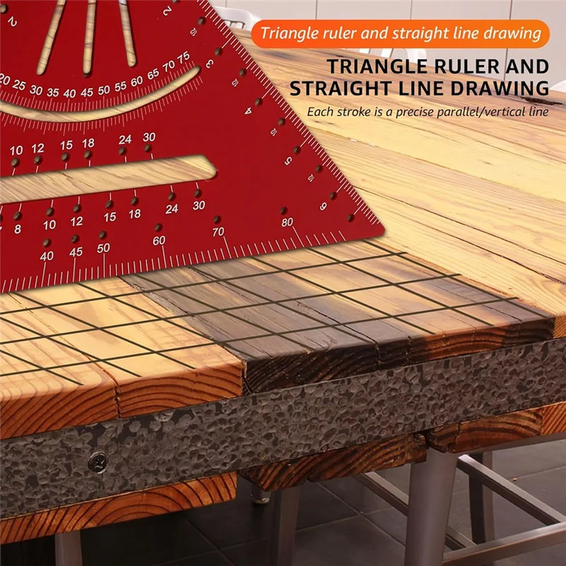 AB68 カーペンタースクエア、7インチ T スクエア多目的大工道具、正方形、分度器、定規、マーキングゲージ、ソーゲージ