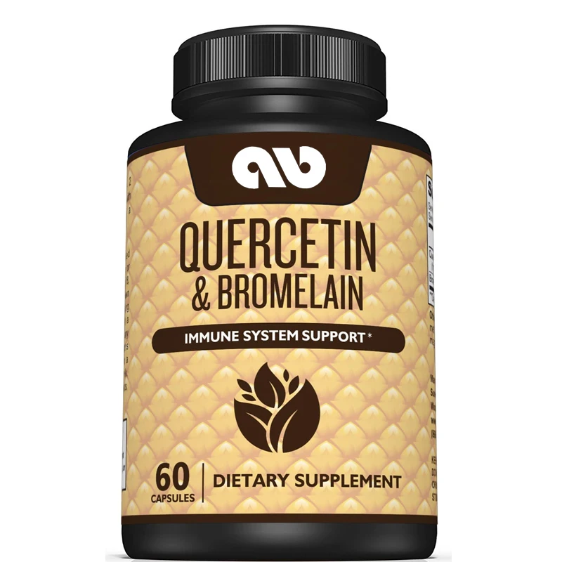 High quality quercetin and bromelain supplements - help support the immune system and seasonal support -60 capsules