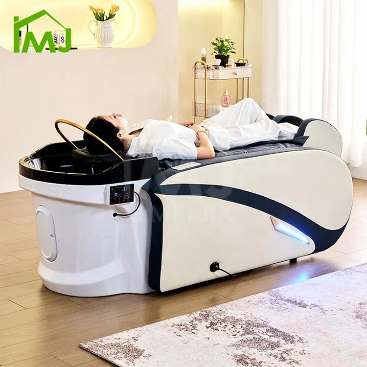 Head Therapy BedJapanese Shampoo Beds Plumbed Head Spa Furniture Hair Washing Electric Massage Bed