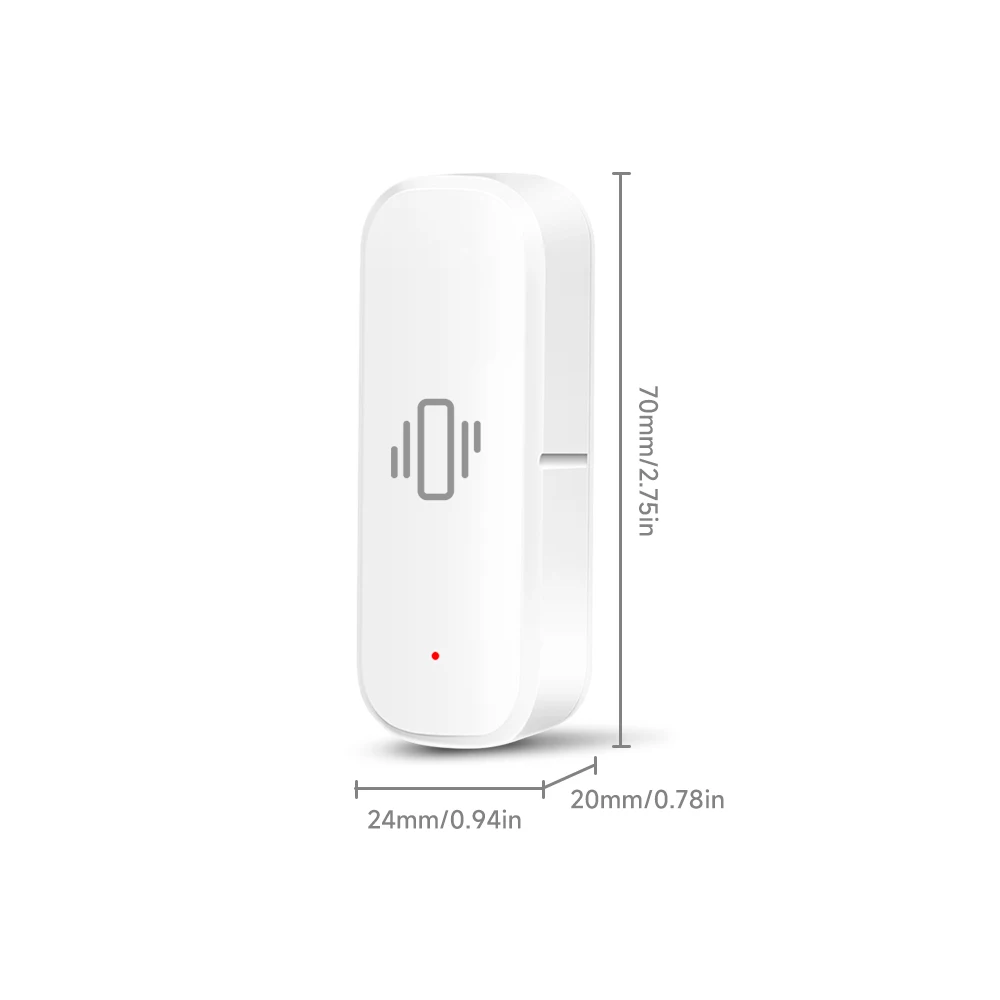 TuyaWiFi ZigBee Smart Vibration Sensor Wireless Motion Home Security Alarm System Tuya Compatible with App Record & Notification
