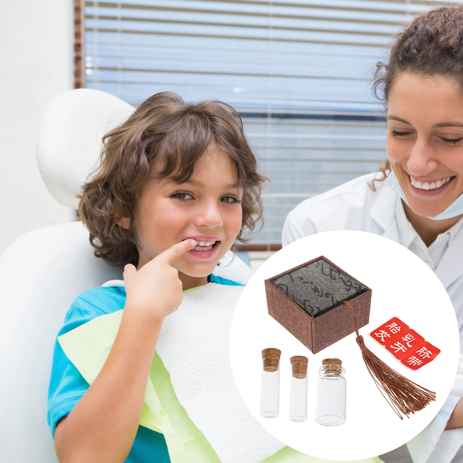 

1 Set Kids Changing Teeth Saver Fetal Hair Storage Box Baby Tooth Keepsake Organizer Cartoon Trinket Container Christmas Gift