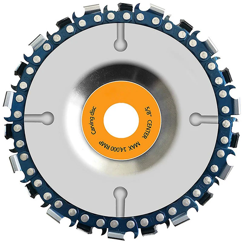 Grinding Disc Slotting Saw Blade Tool 4 Inch 22 Tooth Angle Grinder Dedicated Chain Disc Woodwork Carving Chain Saw Disc Angle