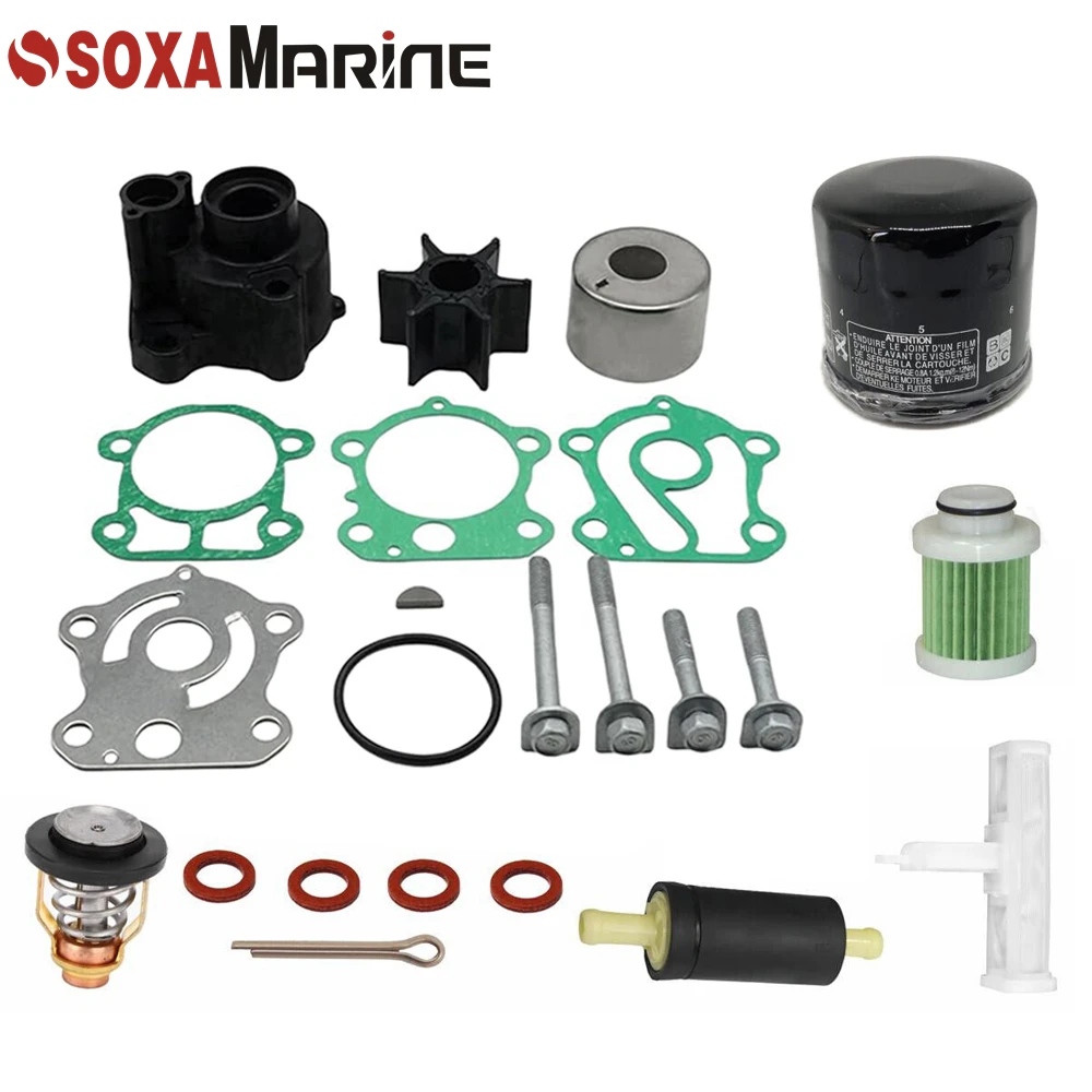 Outboard Maintenance Kit for Yamaha F80B Marine with Thermostat Oil Fuel Filter