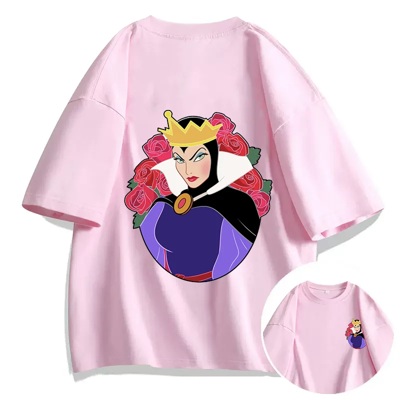 Disney Schneewittchen Evil Queen print t-shirt Leisure Sports Street Harajuku coppia studente t-shirt