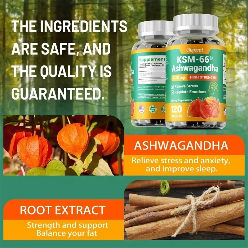 KSM-66 Ashwagandha - Promotes Overall Health, Balances Cortisol Levels, Regulates Mood, Relieves Stress, and Improves Energy - Image 3