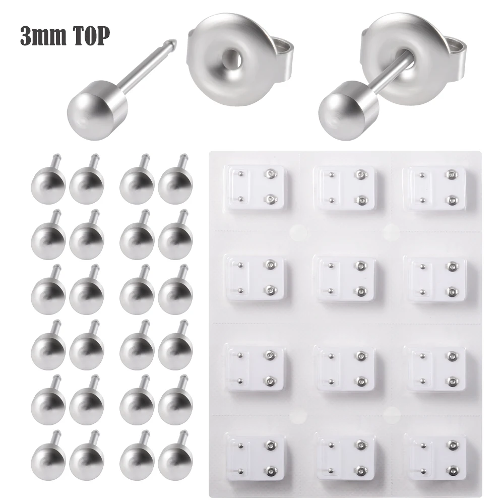 Dreamlee Surgical Steel Tragus Cartilage Ear Studs 3 & 4 mm CZ 4