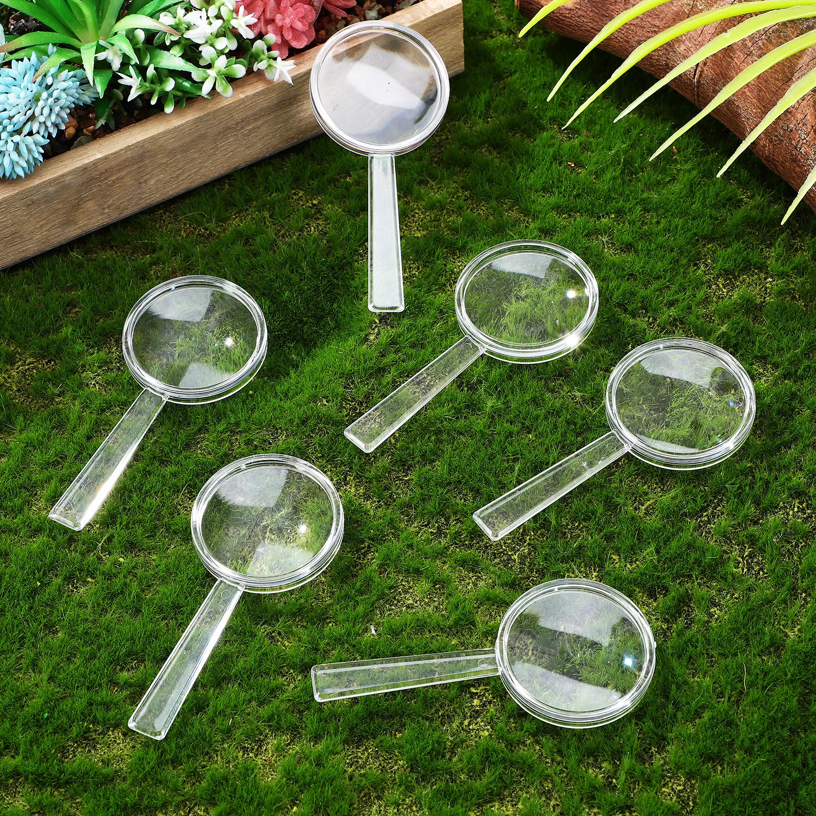 

16 Pcs Plastic Glass 8X Handheld Elderly Reading Tool Portable Science Explore Glasses for Kids Learning Tool