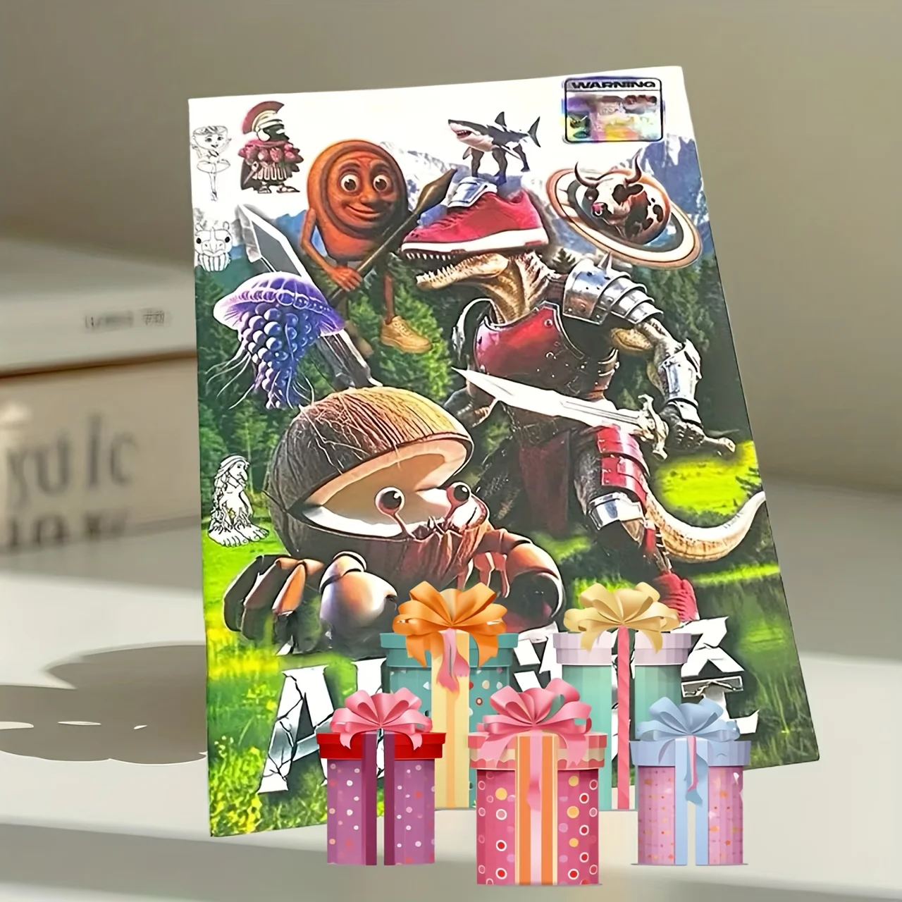 4pcs Drawing Coloring Book Set Italian Brainrot Animals Full Illustrated Line Collection-Tung Tung Tung Sahur Tracing Book, Rich