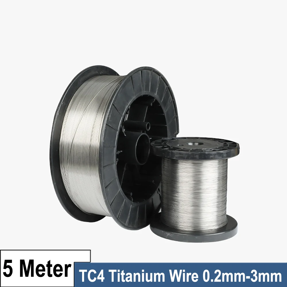 5Meter 0.2mm-3mm Titanium Alloy Wire High Strength Wire for Welding, Jewelry, Crafts & Industrial