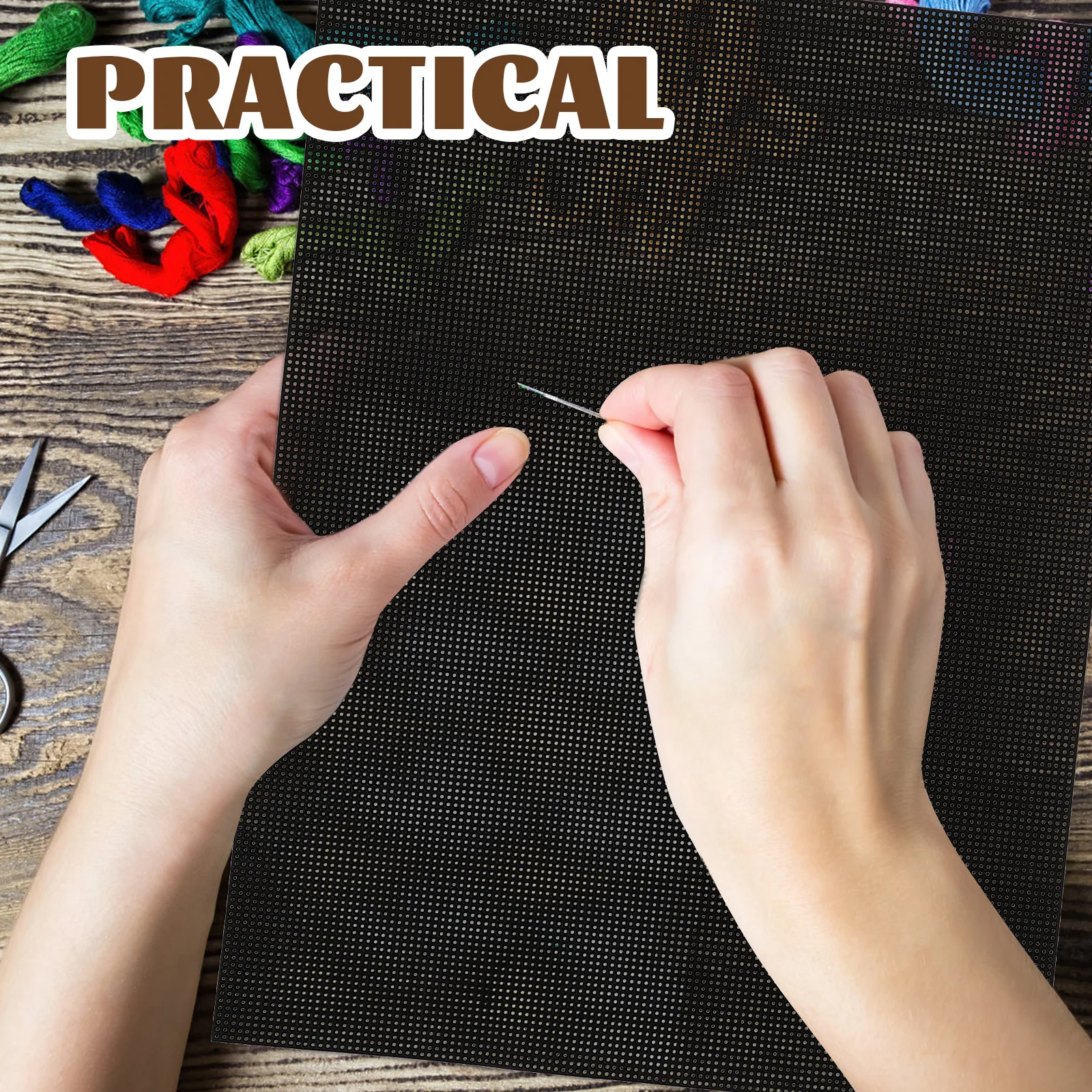 6 قطعة لوحات شبكة بلاستيكية متينة للحياكة الكروشيه التطريز عبر غرزة الخياطة اللحف Crafts بها بنفسك الحرف المحمولة اليدوية