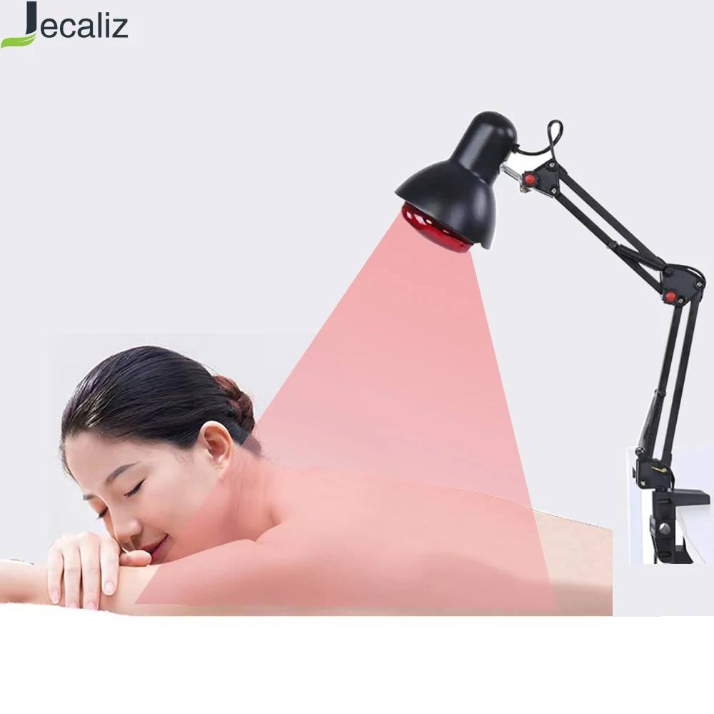 150W Infrared Heat Physiotherapy Lamp Floor StandPain Relief Speed Up Wound Healing 180° Adjustable Anti-scald Health Care Lamp