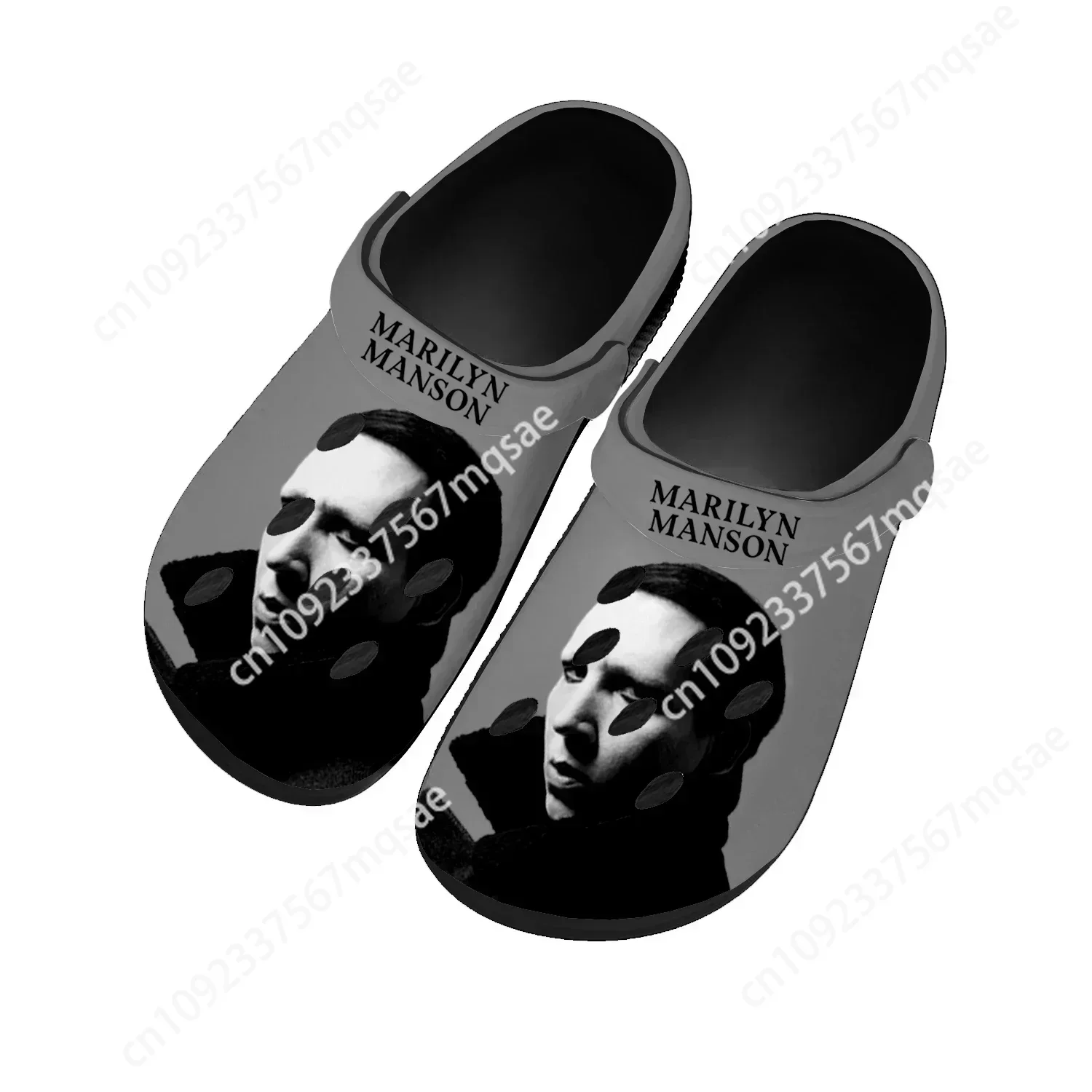 Rock Band Singer Marilyn Manson Home Clogs Custom Water Shoes Mens Womens Teenager Shoes Clog Breathable Beach Hole Slippers