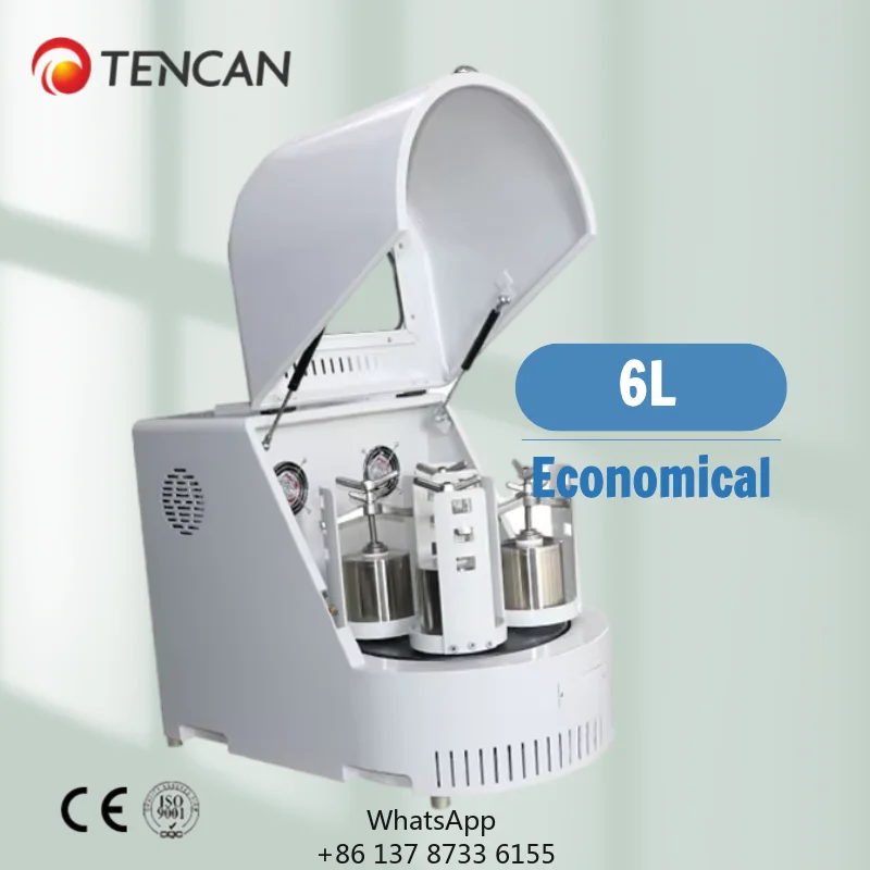 Tencan 20 Years Lab Ball Mill Supplier XQM-6A Dry And Wet Grinding Machine 6L Ultrafine Nano Powder Grinding Planetary Ball Mill