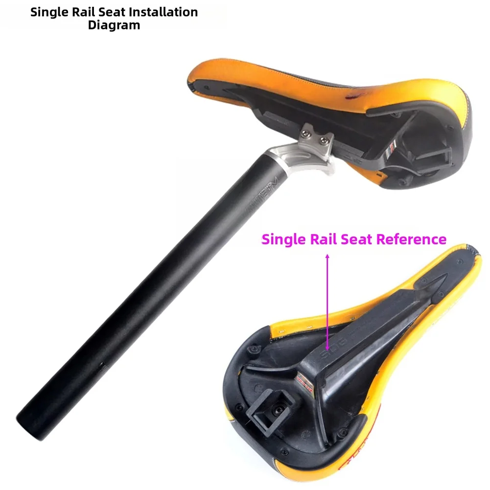 

Bike Seatpost Fit Road Bikes Mountain Bikes Of 31.6mm 350mm 450mm Aluminum Alloy Black Lightweight Bicycle Single Rail Seatpost