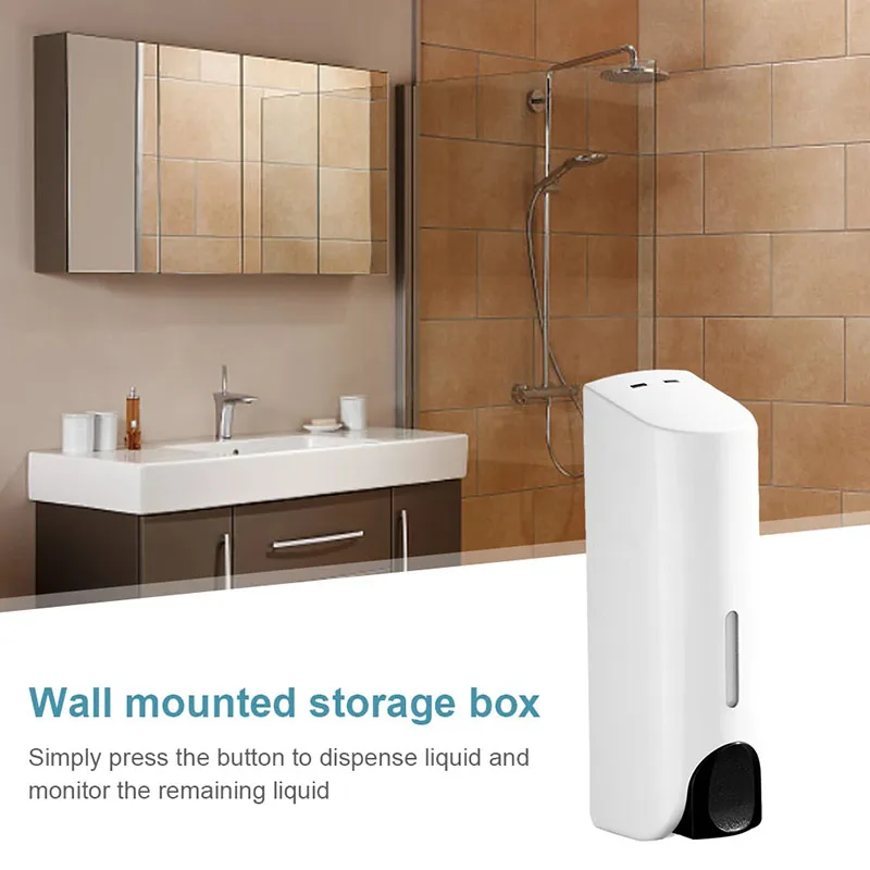 

350ml Wall-mounted Soap Dispenser Bathroom Shower Shampoo Conditioner Dispenser Hotel Home Push-type Punch-free Soap Dispenser