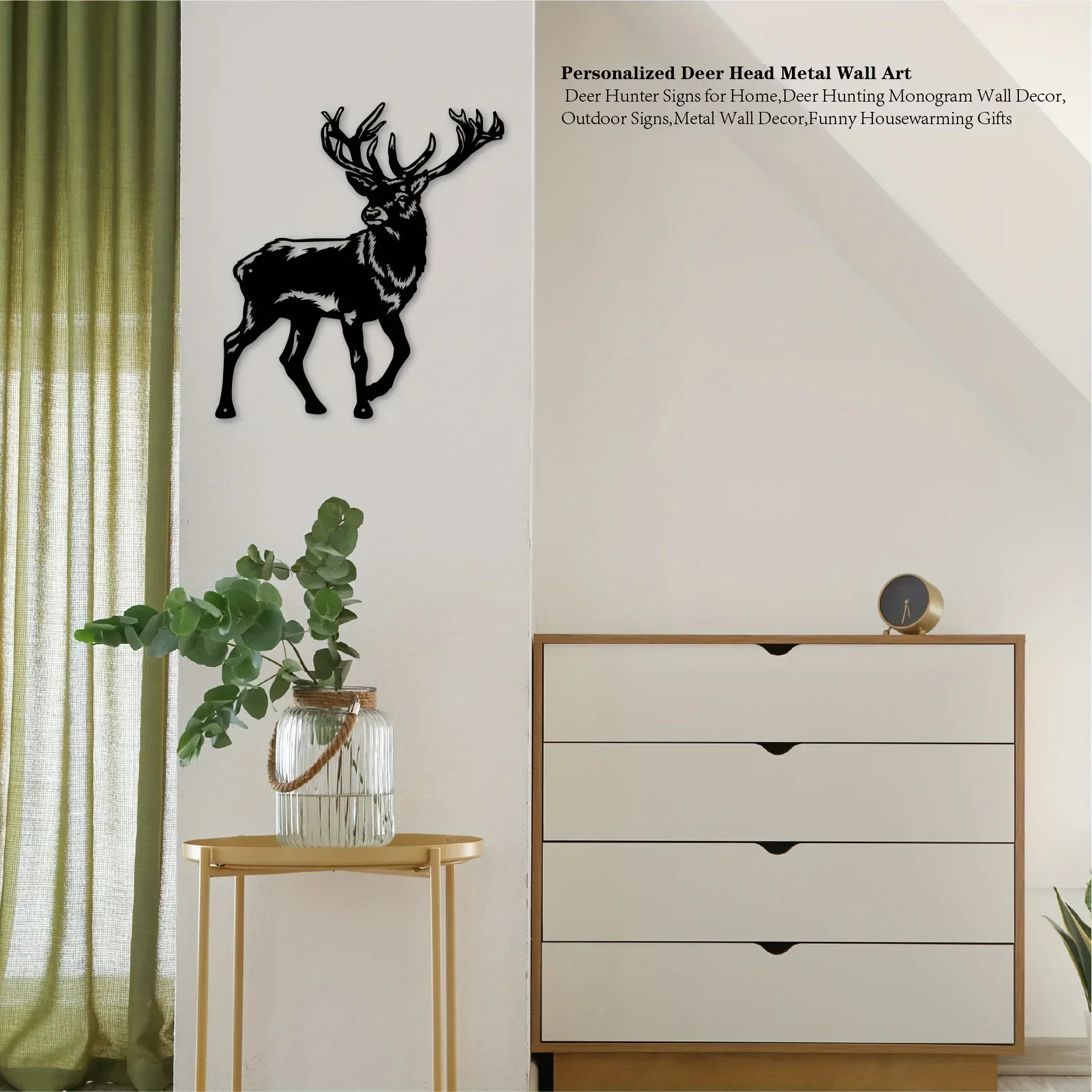 Hirsch Metall Kabine Zeichen Hirsch Jäger Geschenk Outdoor Kabine Dekor Raum Wand dekoration klassische Hirsch Silhouette Eisen Kunst, Wand dekoration