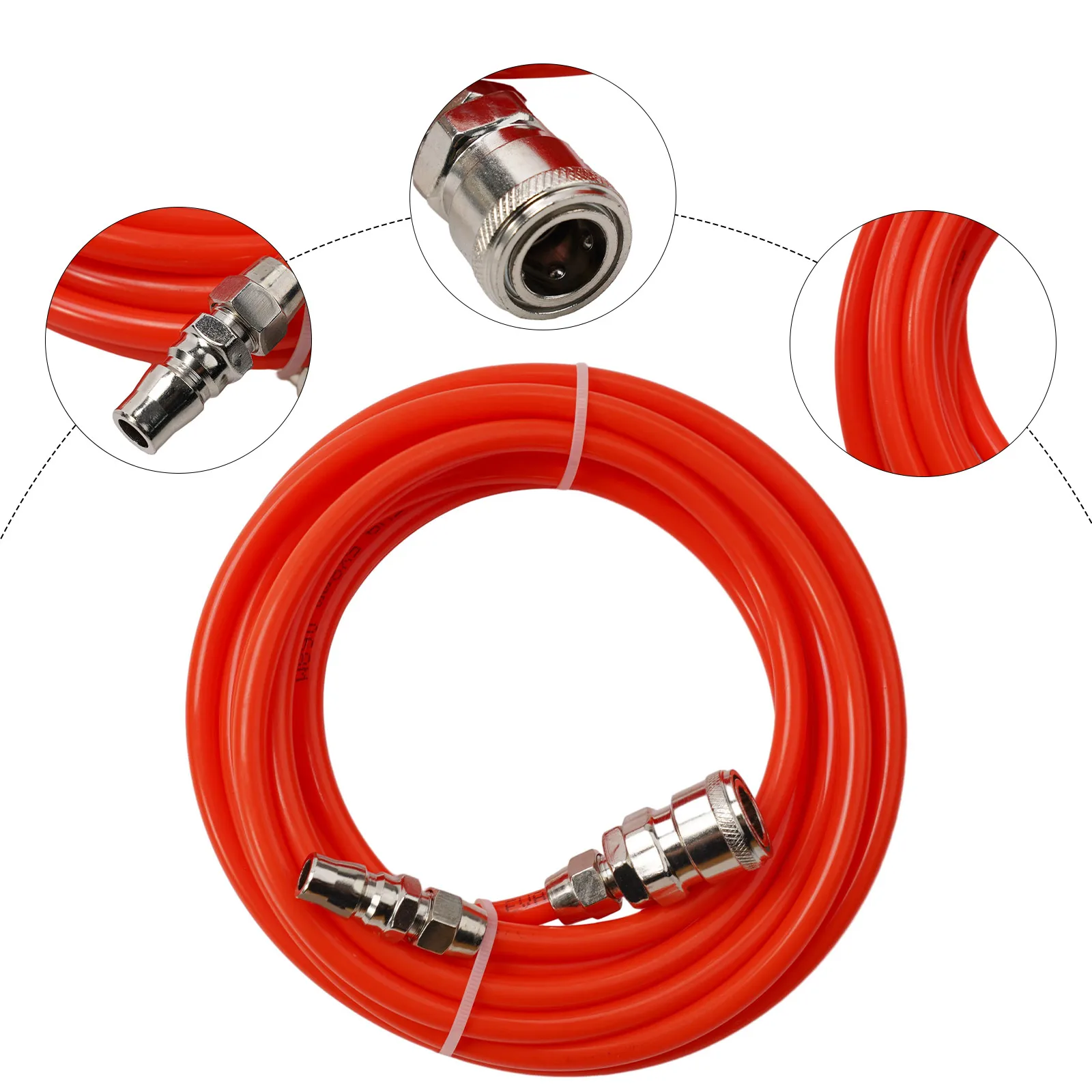 1PC 5/10/15/20/30M Pneumatic Straight Pipe Air Compressor Pump Hose 5x8mm Tube With Quick Connector Air Pipe Hose Hardware Tool view 2
