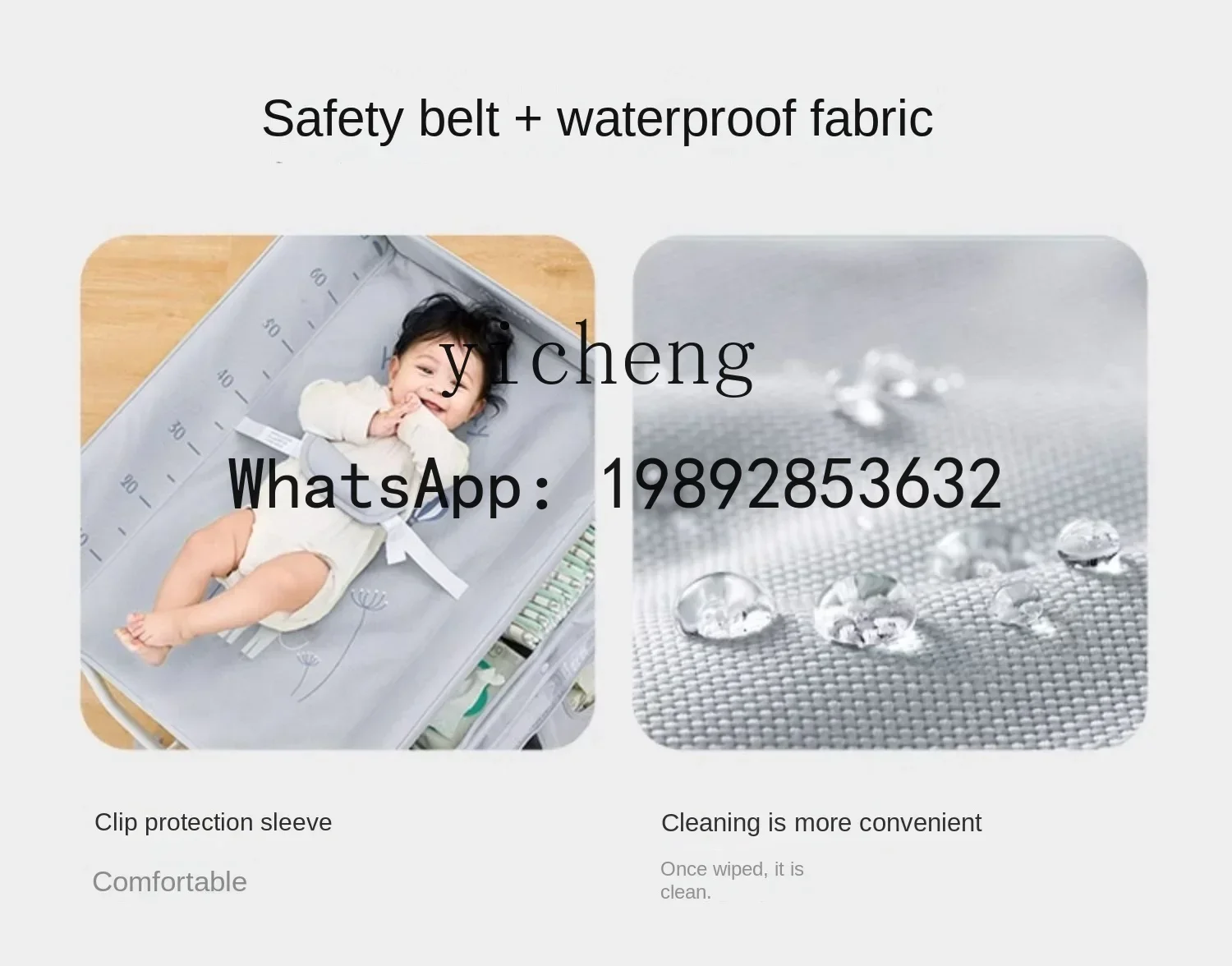 طاولة تغيير الحفاضات من AH للعناية بالطفل، طاولة رضاعة متغيرة لحفاضات الأطفال قابلة للطي وقابلة للإزالة #3