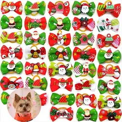 10/20pcs Dog Grooming Hair Bow Christmas Dog Headwear Mixed Color Small Dog Accessories  Dog Accessories Christmas Accessories