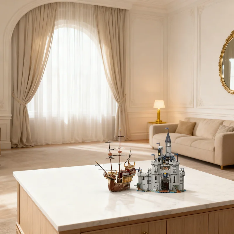 

Набор для сборки средневекового корабля-карака (3712 деталей) и альтернативных моделей: конструктор-замок, креативный подарок, декор для демонстрации, DIY-набор для сборки