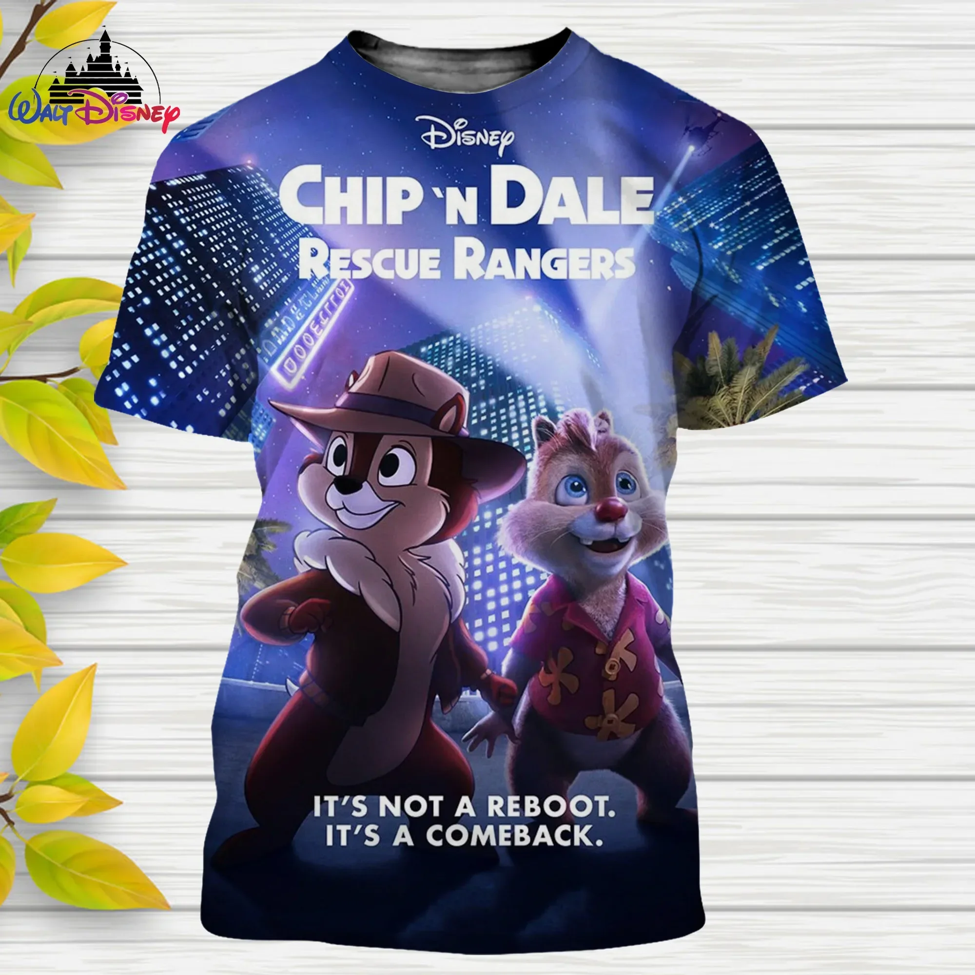 

2024 Disney Cartoon Chip'n Dale Rescue Rangers 3D Print Tshirt Boys Girls High Quality T Shirt Casual Style Streetwear